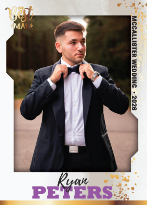 Gold Marble Custom Groomsmen Gift Trading Card