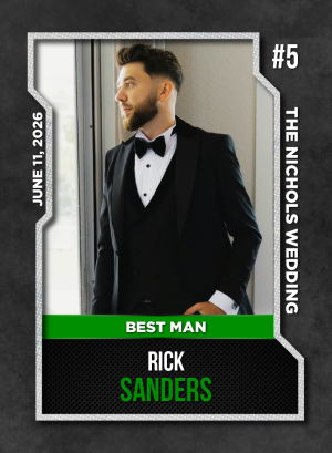 smoky gray custom groomsmen gift trading card